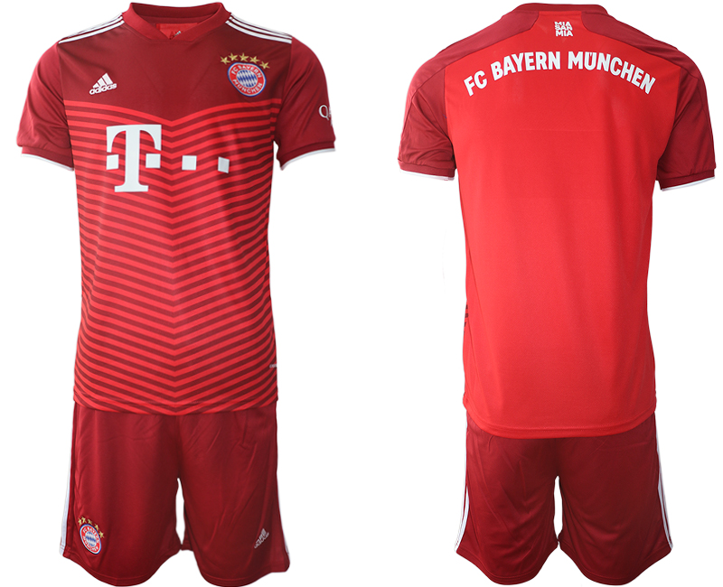 Men 2021-2022 Club Bayern Munich home red blank Soccer Jersey